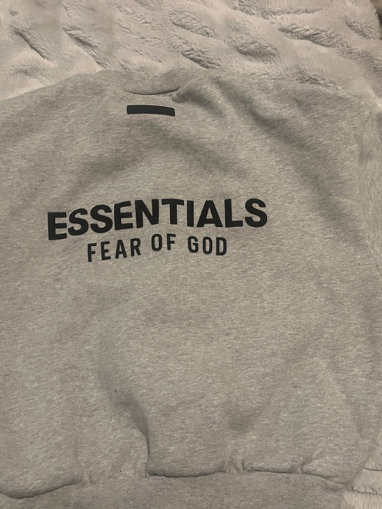 Essentials Other - Fear of God Essentials Crewneck Sweatshirt Gray Youth Medium Logo Pullover